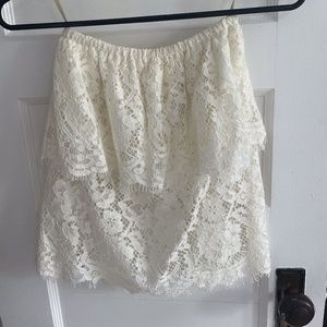 Aritzia White Lace Tube Size XXS